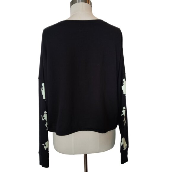 NWT Hot Topic Disney Haunted Mansion Glow in the Dark Long Sleeve T-Shirt Large - Picture 5 of 8